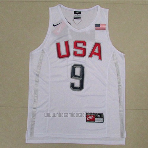 Camiseta USA 2016 DeMar DeRozan #9 Blanco